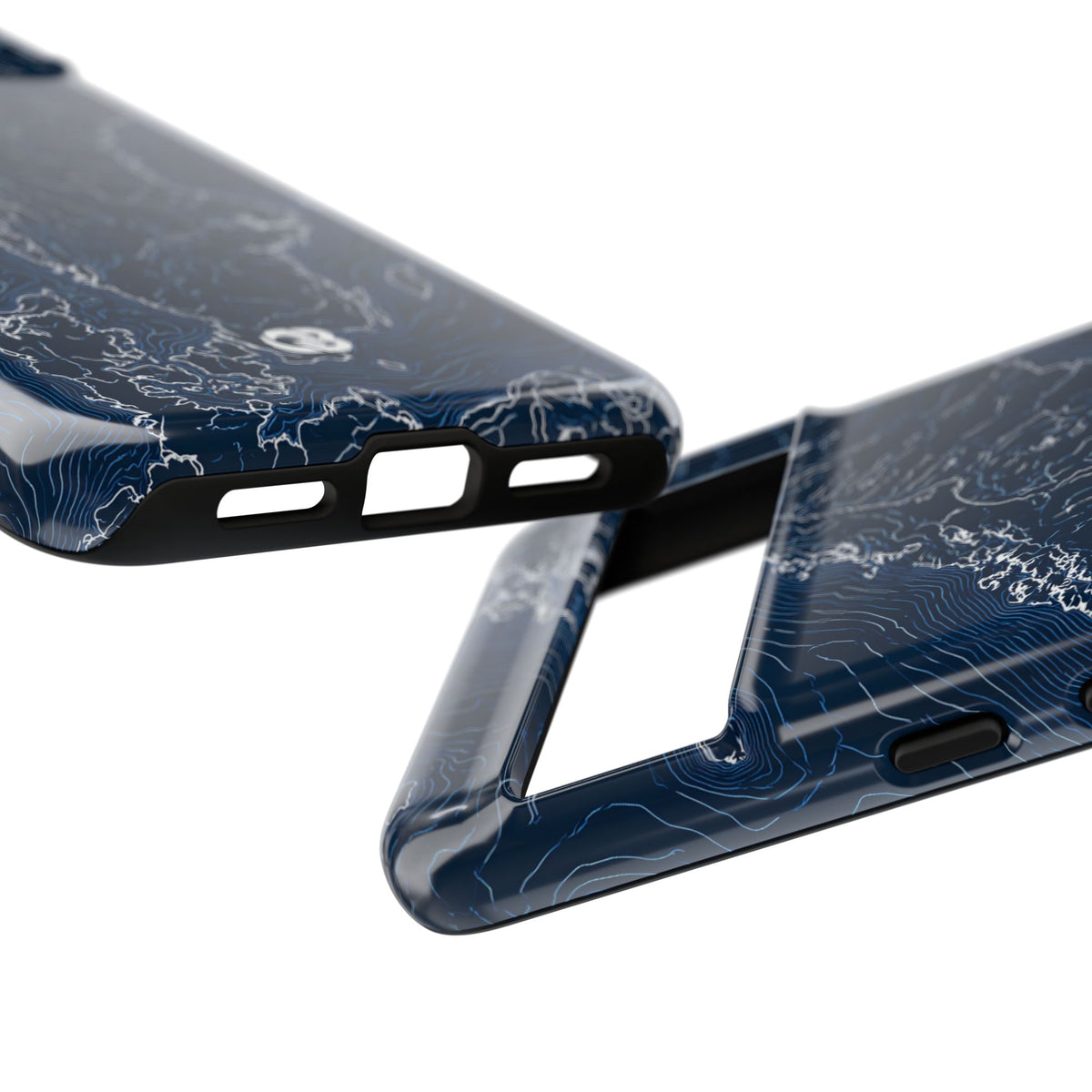 Nordic Contour Chart · Tough Phone Case for Pixel ·  Blue