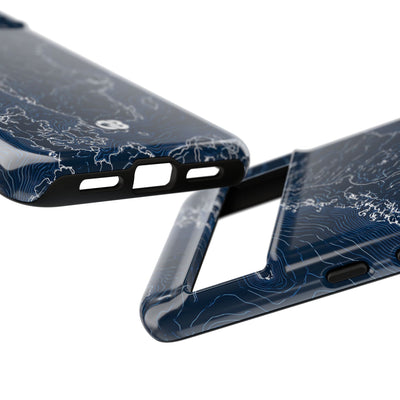 Nordic Contour Chart · Tough Phone Case for Pixel ·  Blue