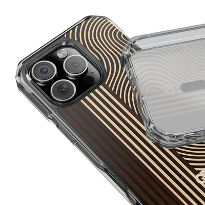 Timber Ring Contour · Clear Impact Magnetic Phone Case for iPhone · Brown