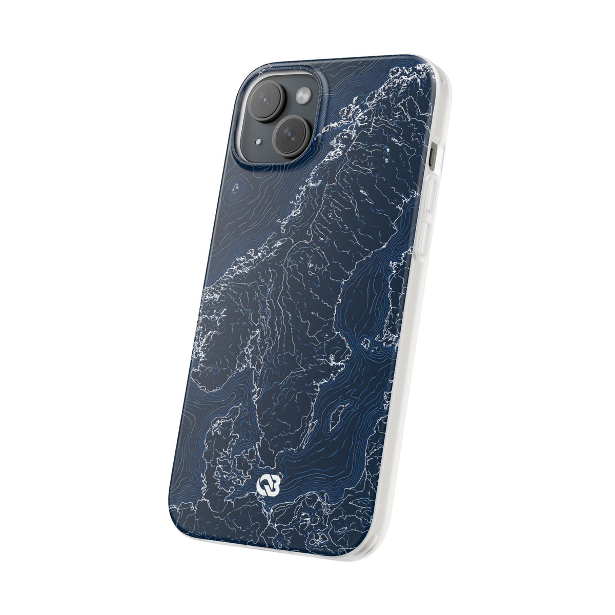 Nordic Contour Chart · Lite Phone Case for iPhone ·  Blue