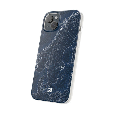 Nordic Contour Chart · Lite Phone Case for iPhone ·  Blue