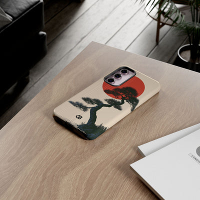 Beige Tough Phone Case for Samsung - Kyoto Crimson Pine