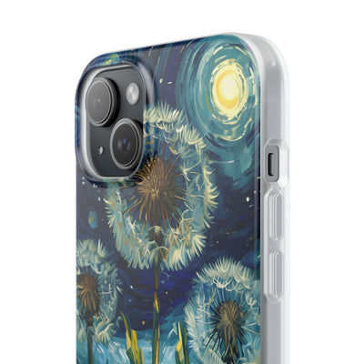 Starry Dandelion Swirl · Soft Phone Case for iPhone
