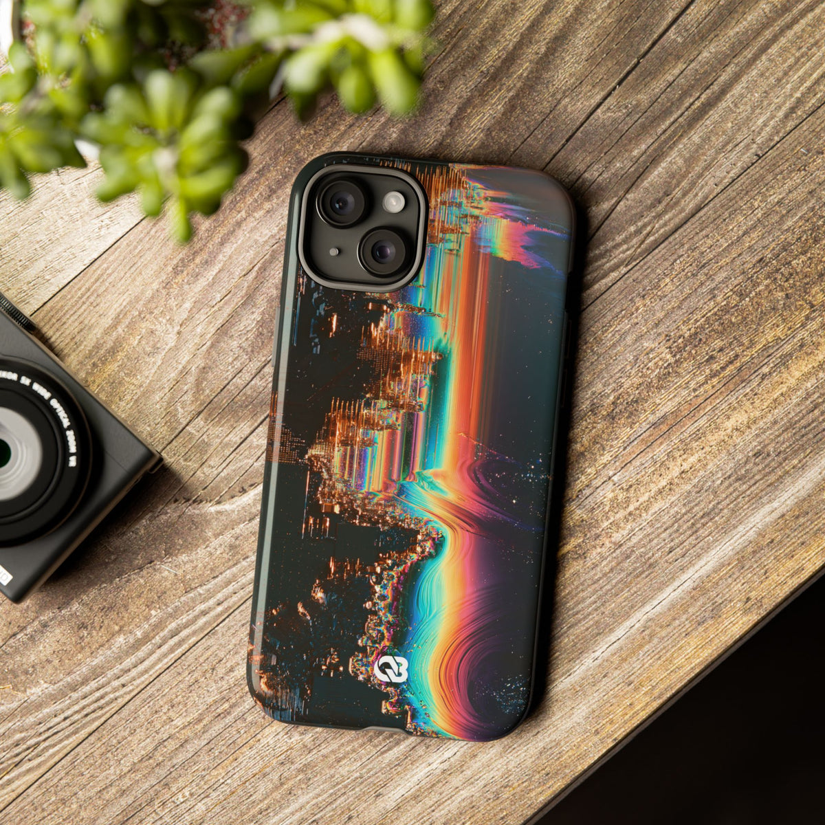 Prismatic Circuit · Tough Phone Case for iPhone · Black