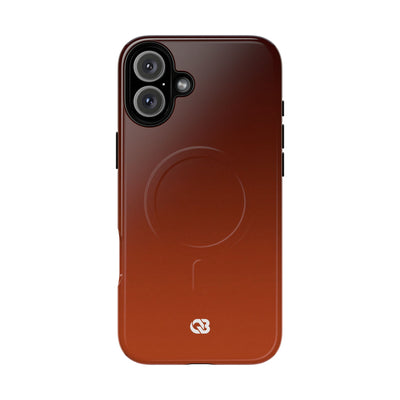 Orange Tough 2.0 Magsafe Phone Case for iPhone - Obsidian Ember Fade