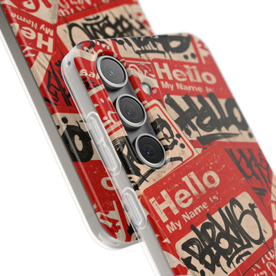 Slap Tag Collage · Lite Phone Case for Samsung · Red