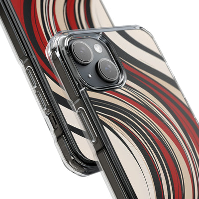 Karmesin Fluss Wellen · Impact Handyhülle für iPhone · Magsafe