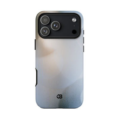 White Tough Phone Case for iPhone - Frosted Ribbed Sphere