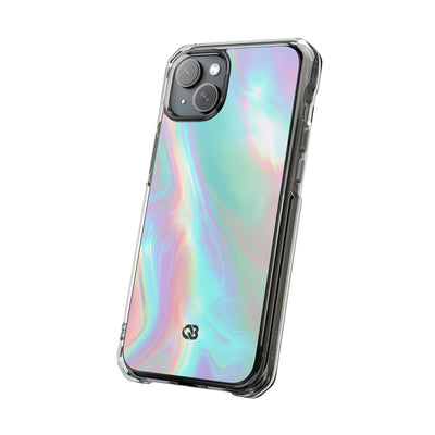 Prismatic Liquid Light · Clear Impact Magnetic Phone Case for iPhone · Teal