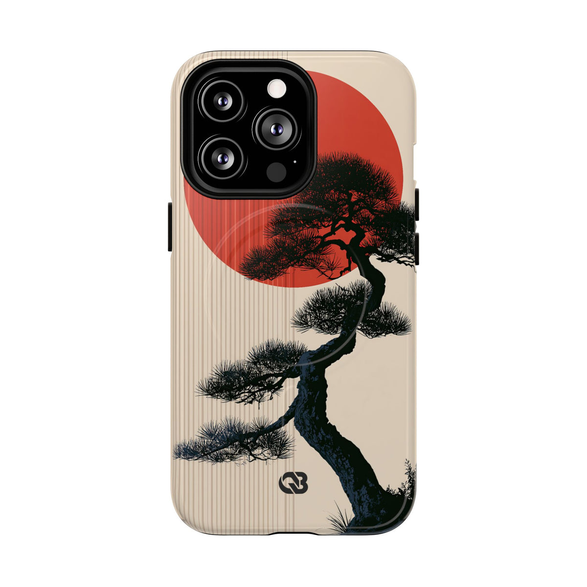Crimson Sun Bonsai · Tough 2.0 Magnetic Phone Case for iPhone · Beige