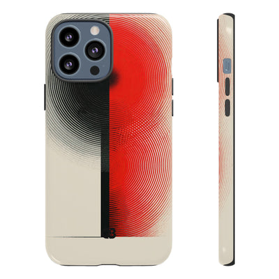 Concentric Orbit · Tough Phone Case for iPhone · Red