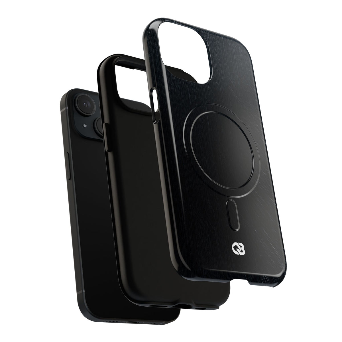 Brushed Obsidian Steel · Tough 2.0 Magnetic Phone Case for iPhone · Black