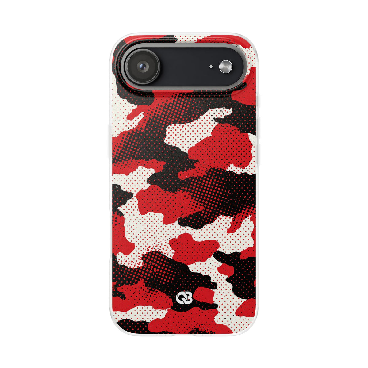 Crimson Halftone Camo · Lite Phone Case for iPhone ·  Red