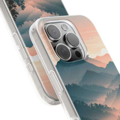 Teal Lite Phone Case for iPhone - Alpine Teal Horizon