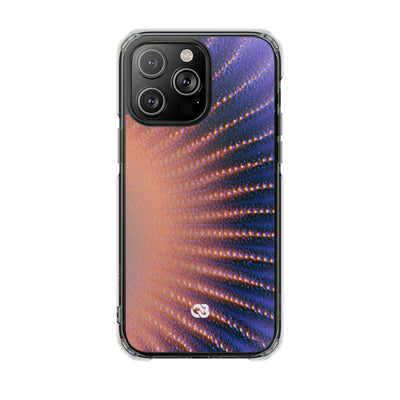 Luminous Aura Burst · Clear Impact Magnetic Phone Case for iPhone · Blue