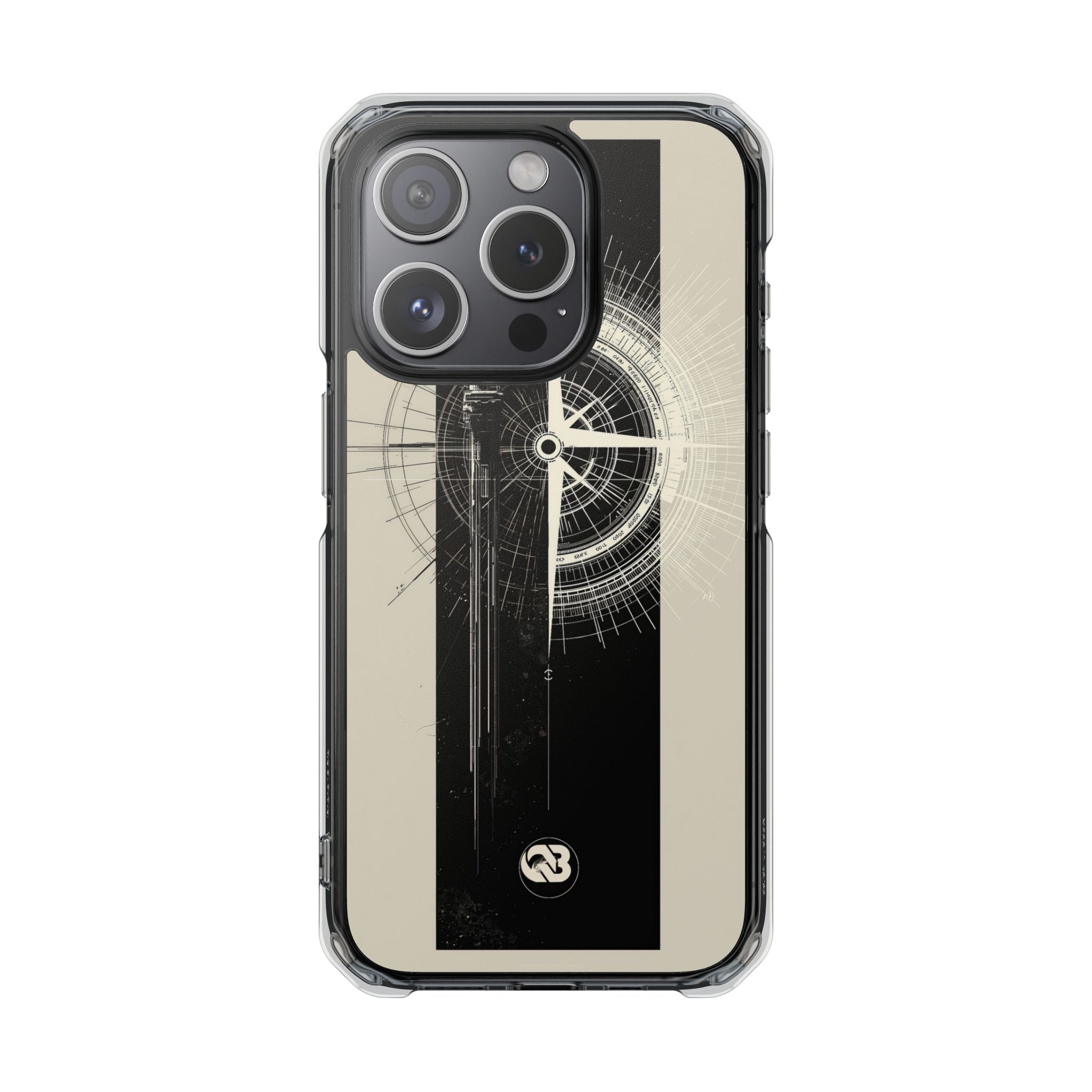 Beige Impact MagSafe Phone Case for iPhone - Zenith Vector Spire