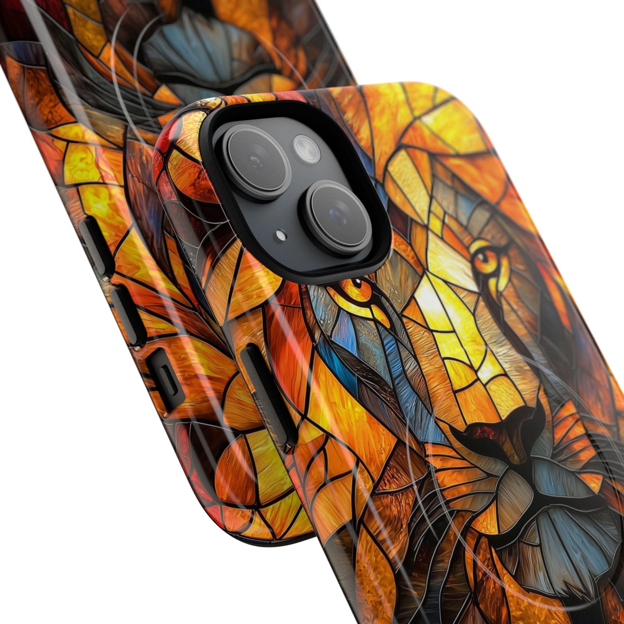 Amber Glass Lion · Tough+ Handyhülle für iPhone · Magsafe