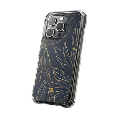Gilded Navy Foliage · Impact Coque de téléphone pour iPhone · Magsafe