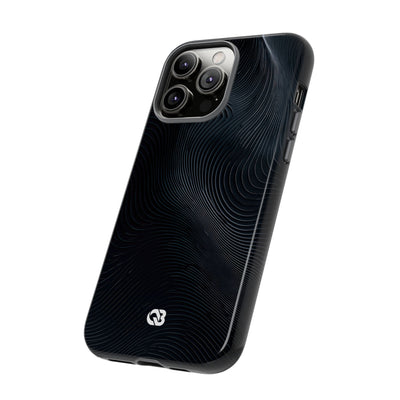 Black Tough Phone Case for iPhone - Obsidian Ridge Flux