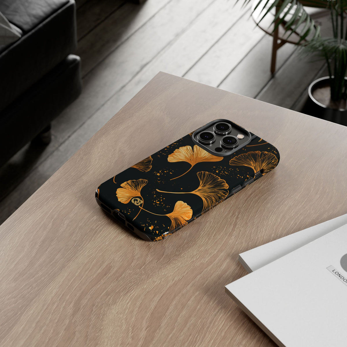Gilded Ginkgo · Tough Phone Case for iPhone · Gold
