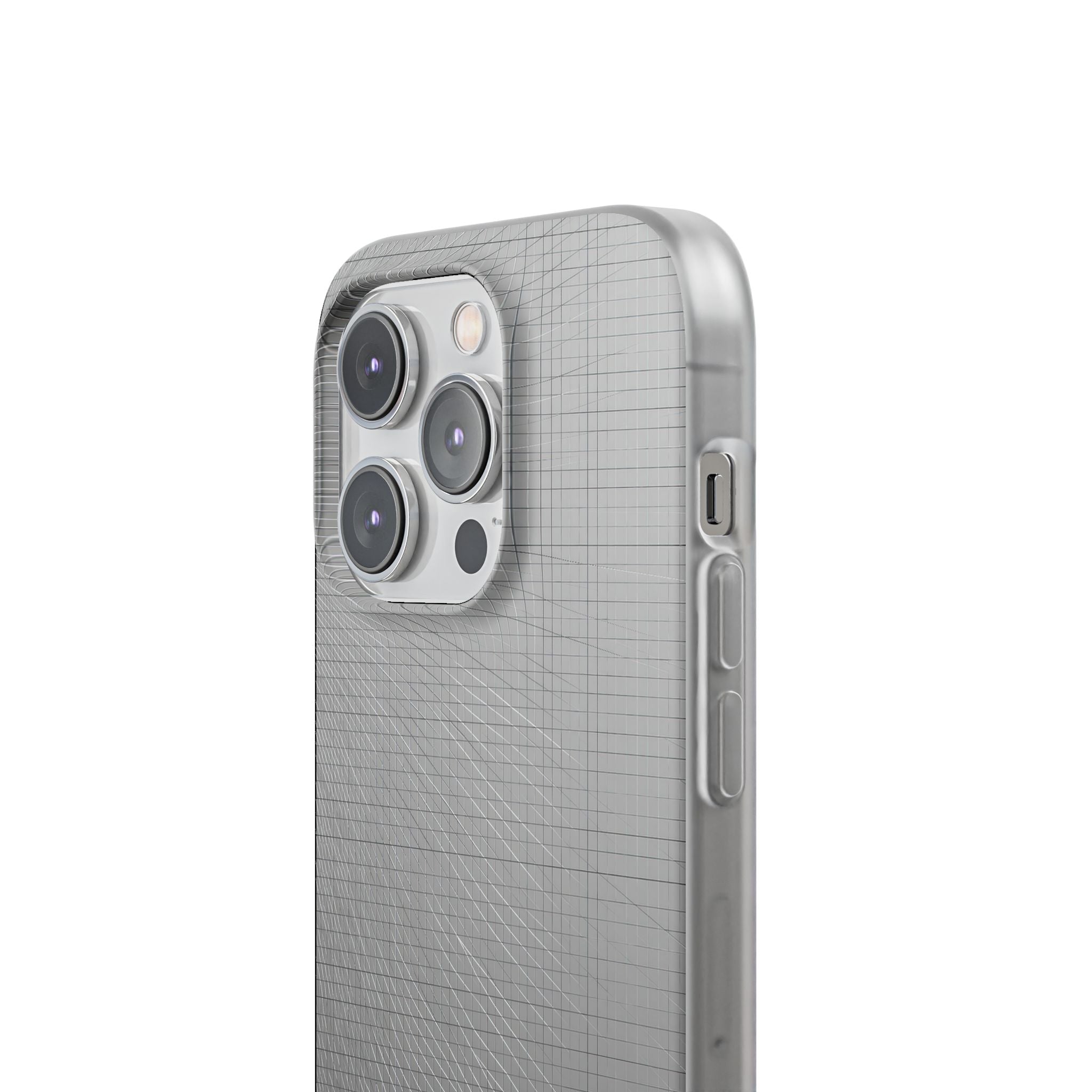 Grey Lite Phone Case for iPhone - Chrome Mesh Warp