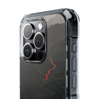 Crimson Ridge Pass · Clear Impact Magnetic Phone Case for iPhone ·  Black