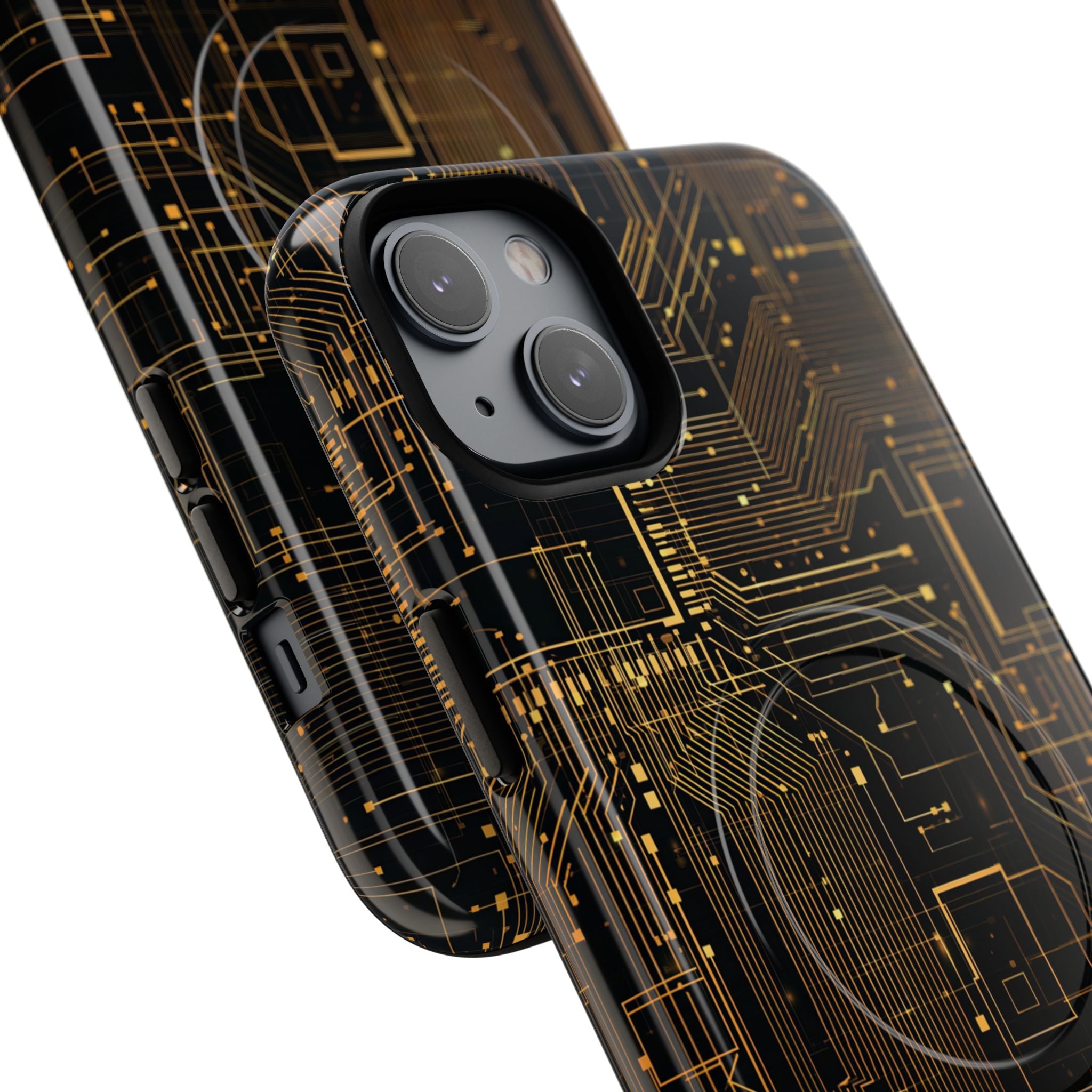 Gold Tough 2.0 Magsafe Phone Case for iPhone - Amber Core Mainframe