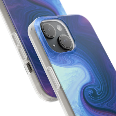 Azure Fluid Swirl · Lite Phone Case for iPhone ·  Blue