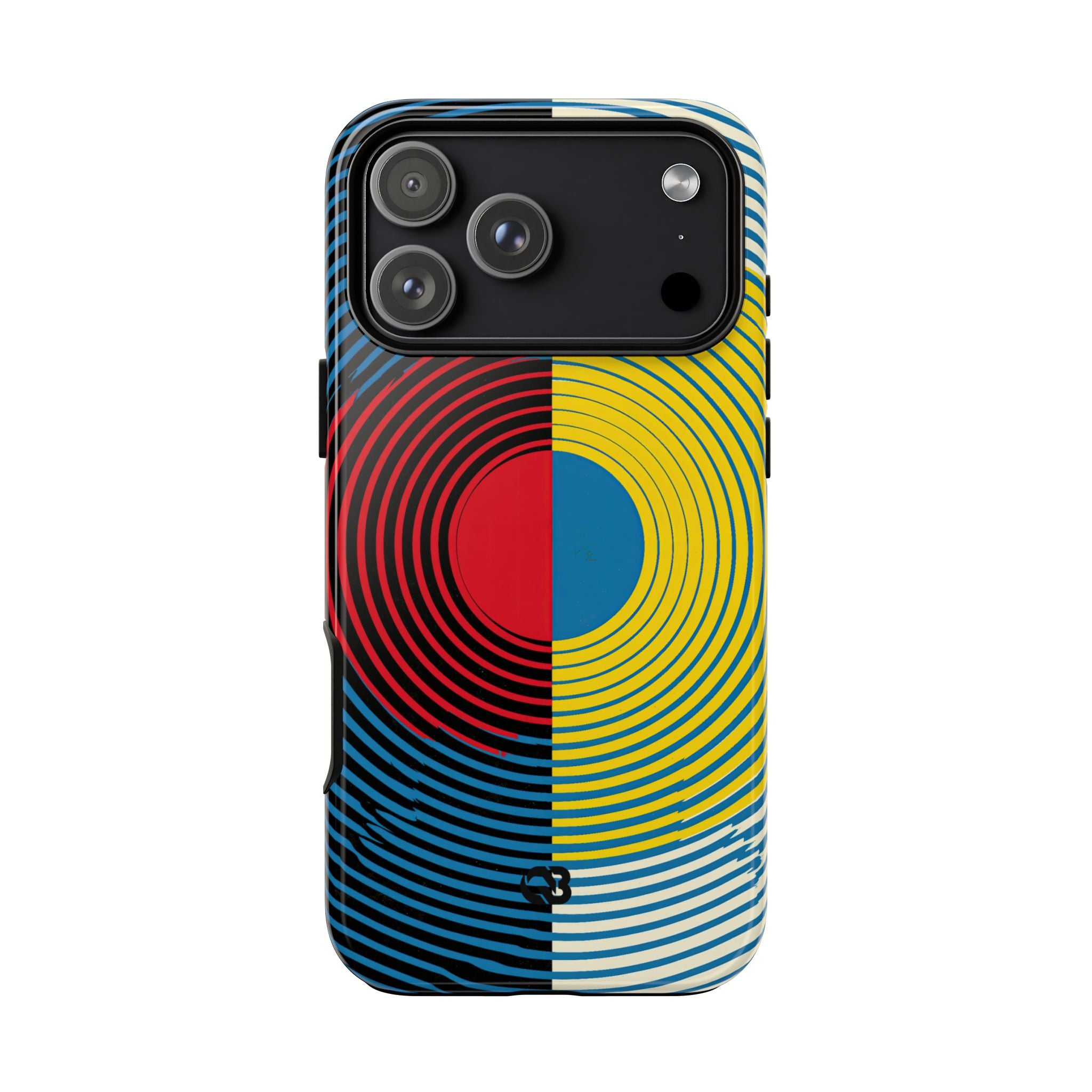 Blue Tough Phone Case for iPhone - Primary Circuit Orbit