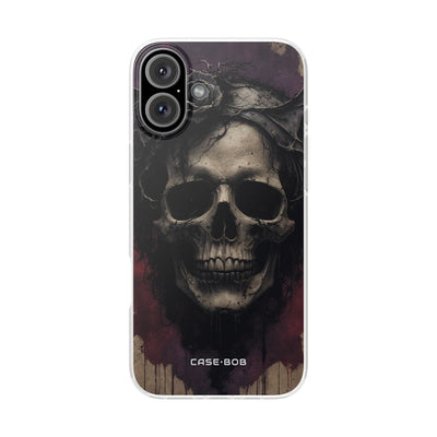 Gothic Skull Crown iPhone 16 Plus Case - Soft