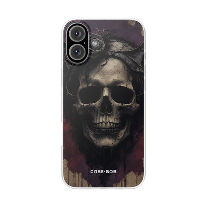 Gothic Skull Crown iPhone 16 Plus Case - Soft