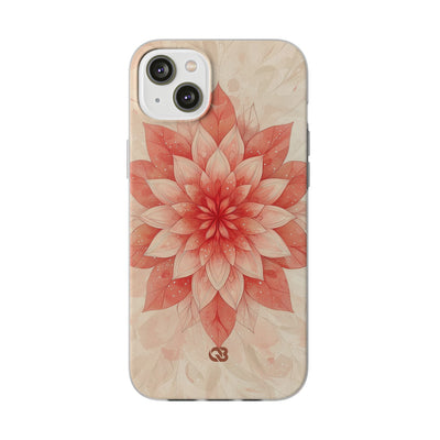 Coral Layered Bloom · Soft Phone Case for iPhone