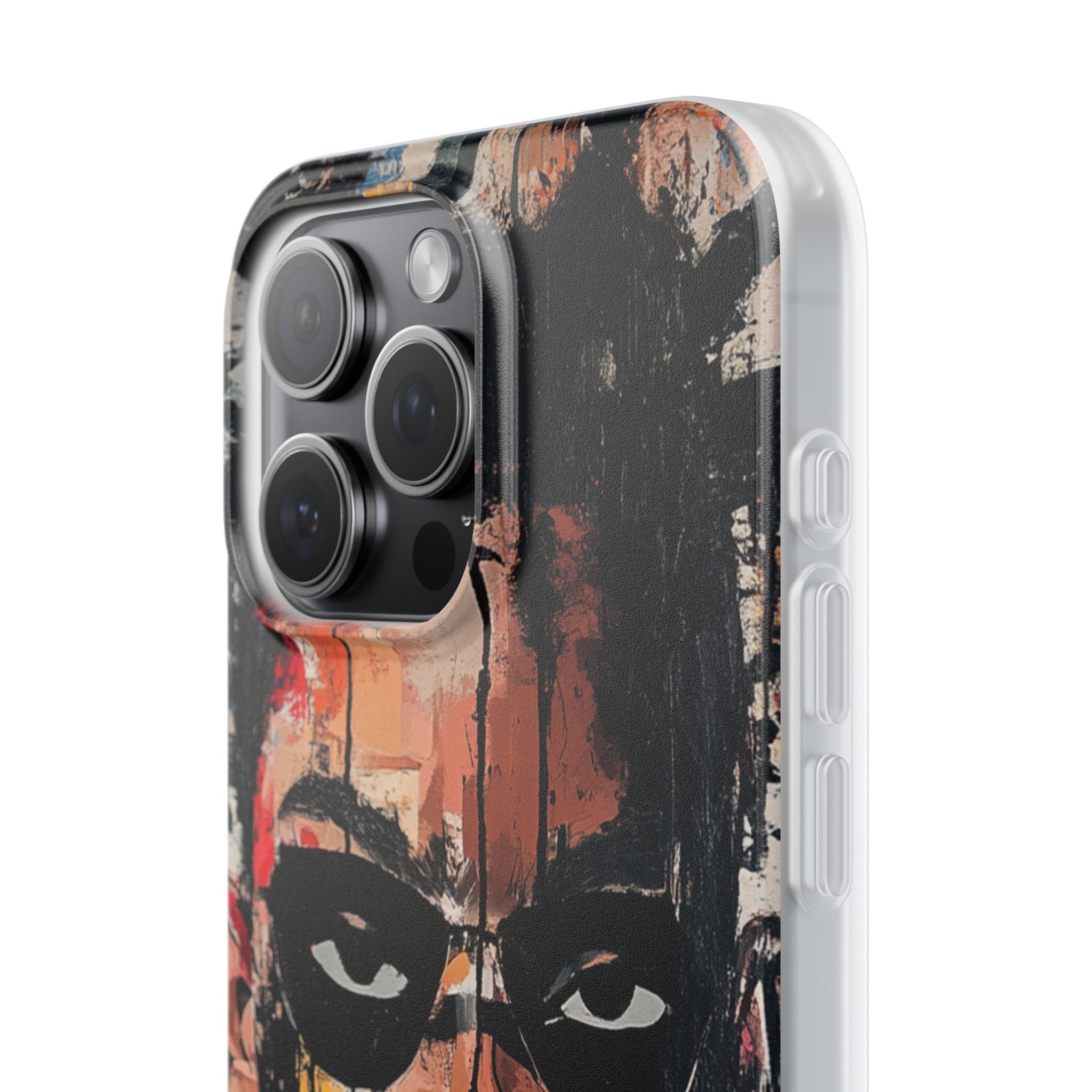 Masked Portrait Drips iPhone 15 Pro Max Case - Soft