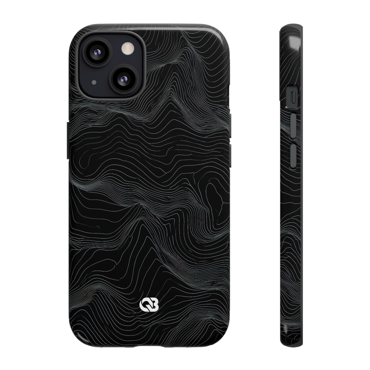 Obsidian Contour Elevation · Tough Phone Case for iPhone · Black