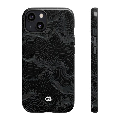 Obsidian Contour Elevation · Tough Phone Case for iPhone · Black