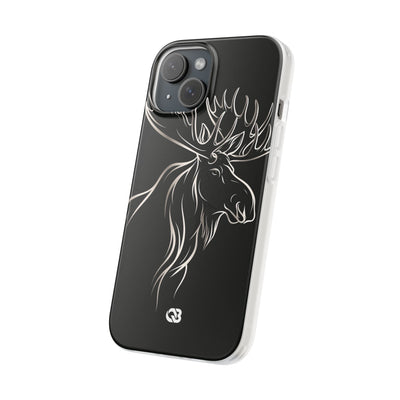 Nordic Moose Contour · Lite Phone Case for iPhone ·  Black