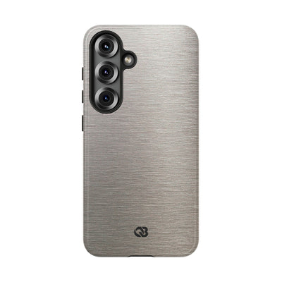 Brushed Silver Alloy · Tough Phone Case for Samsung · Silver