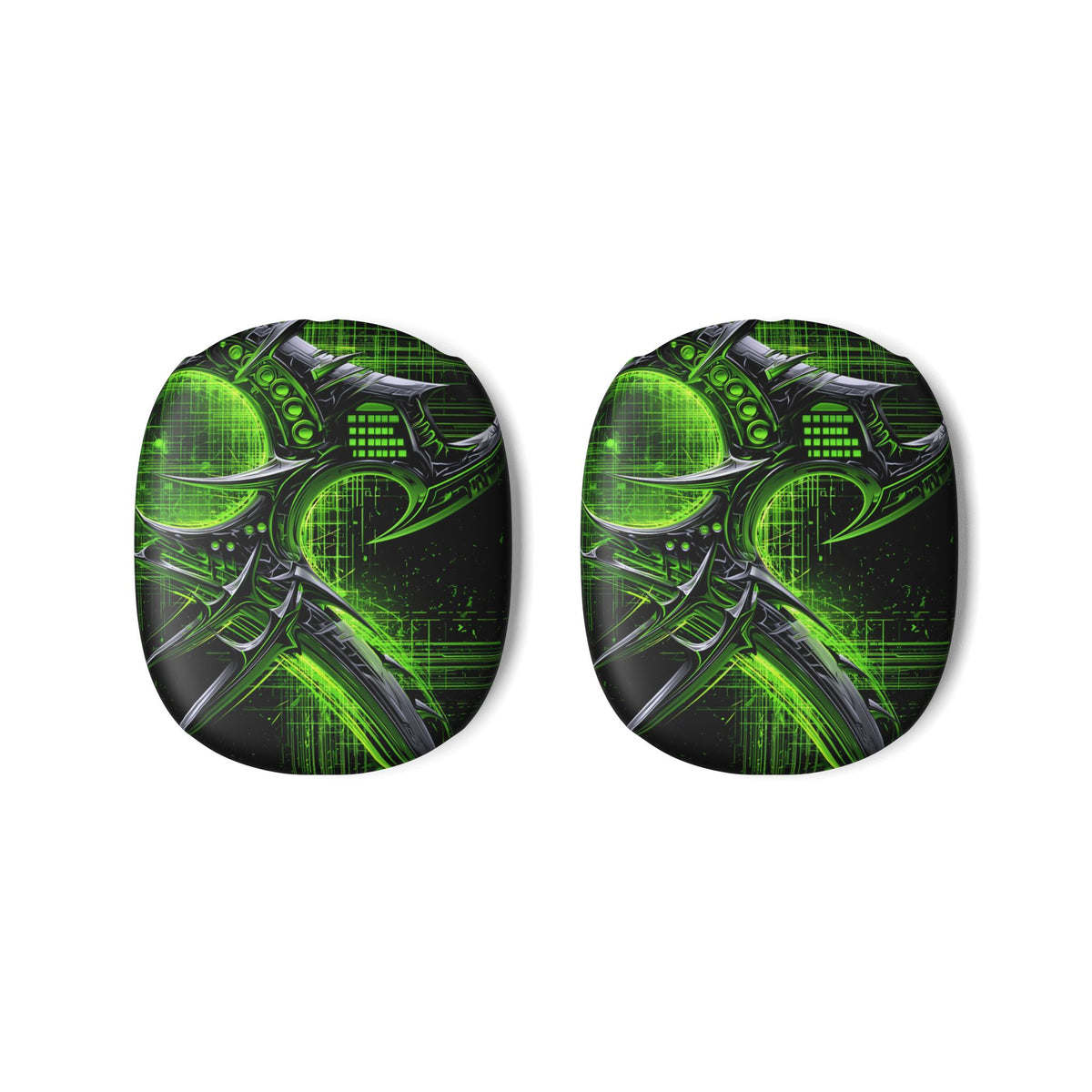 Cyber Sigil Grid · Hard Case for AirPods Max · Green