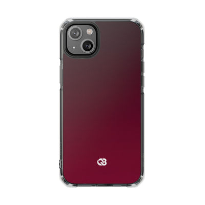 Bordeaux Spectrum · Clear Impact Magnetic Phone Case for iPhone · Red
