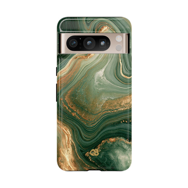 Jade Suminagashi · Tough Phone Case for Pixel ·  Green