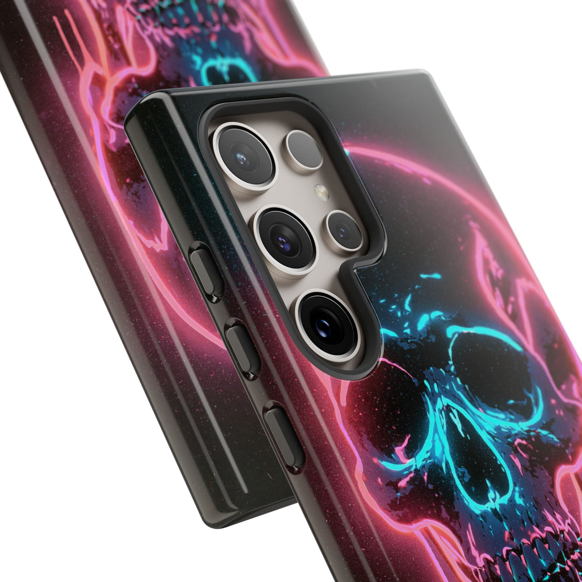 Neon Drip Skull · Tough Phone Case for Samsung · Black