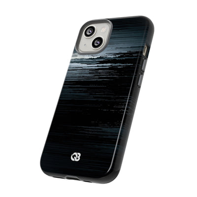 Black Tough Phone Case for iPhone - Frozen Signal Glitch