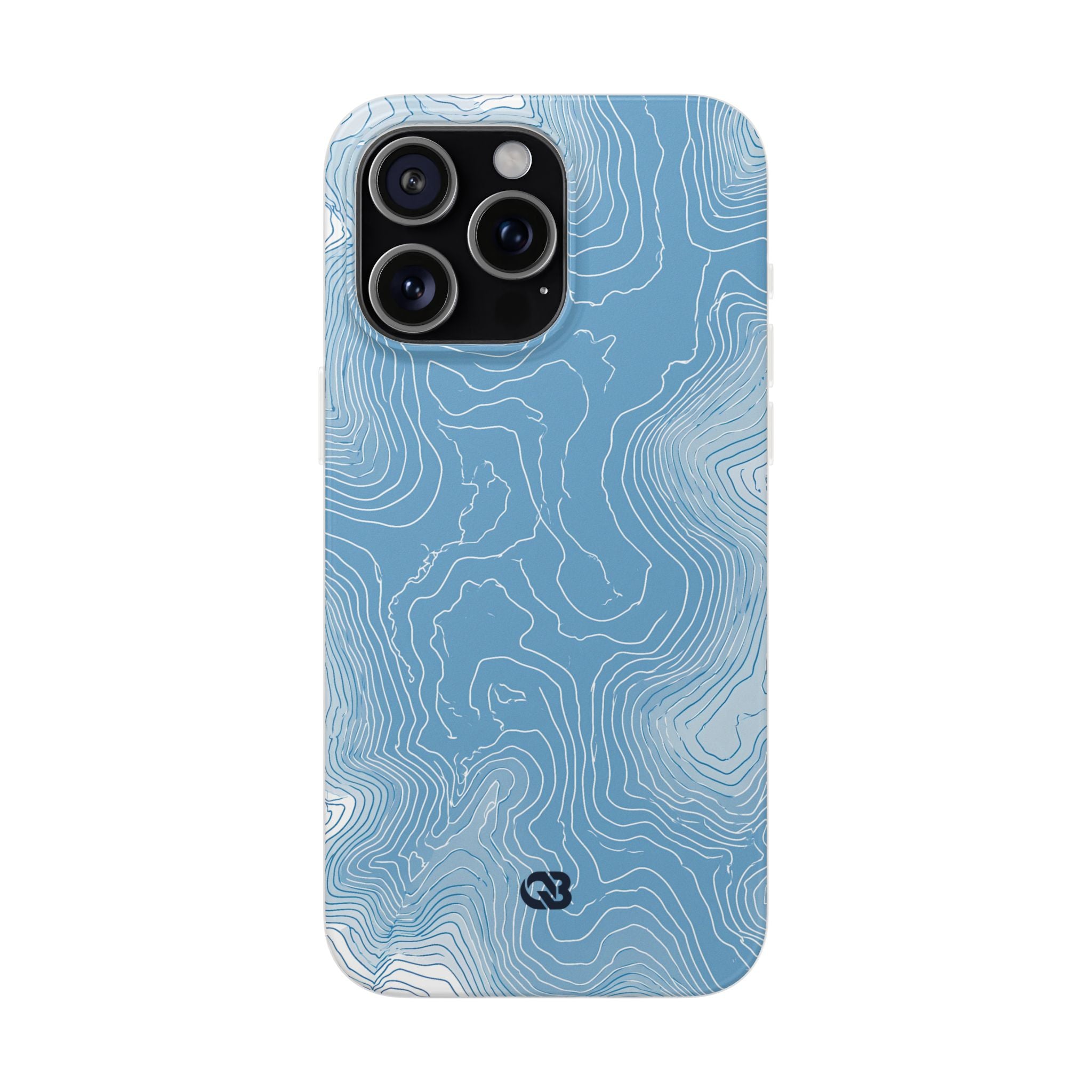 Blue Lite Phone Case for iPhone - Glacial Ridge Topo