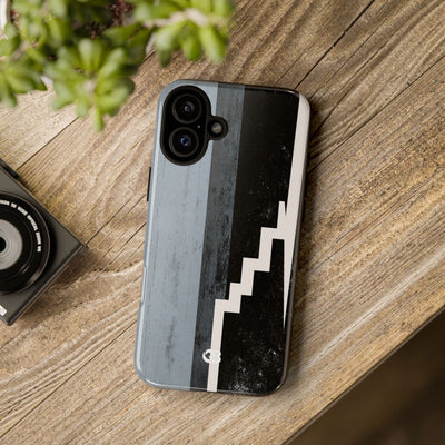 Grey Tough Phone Case for iPhone - Industrial Concrete Void