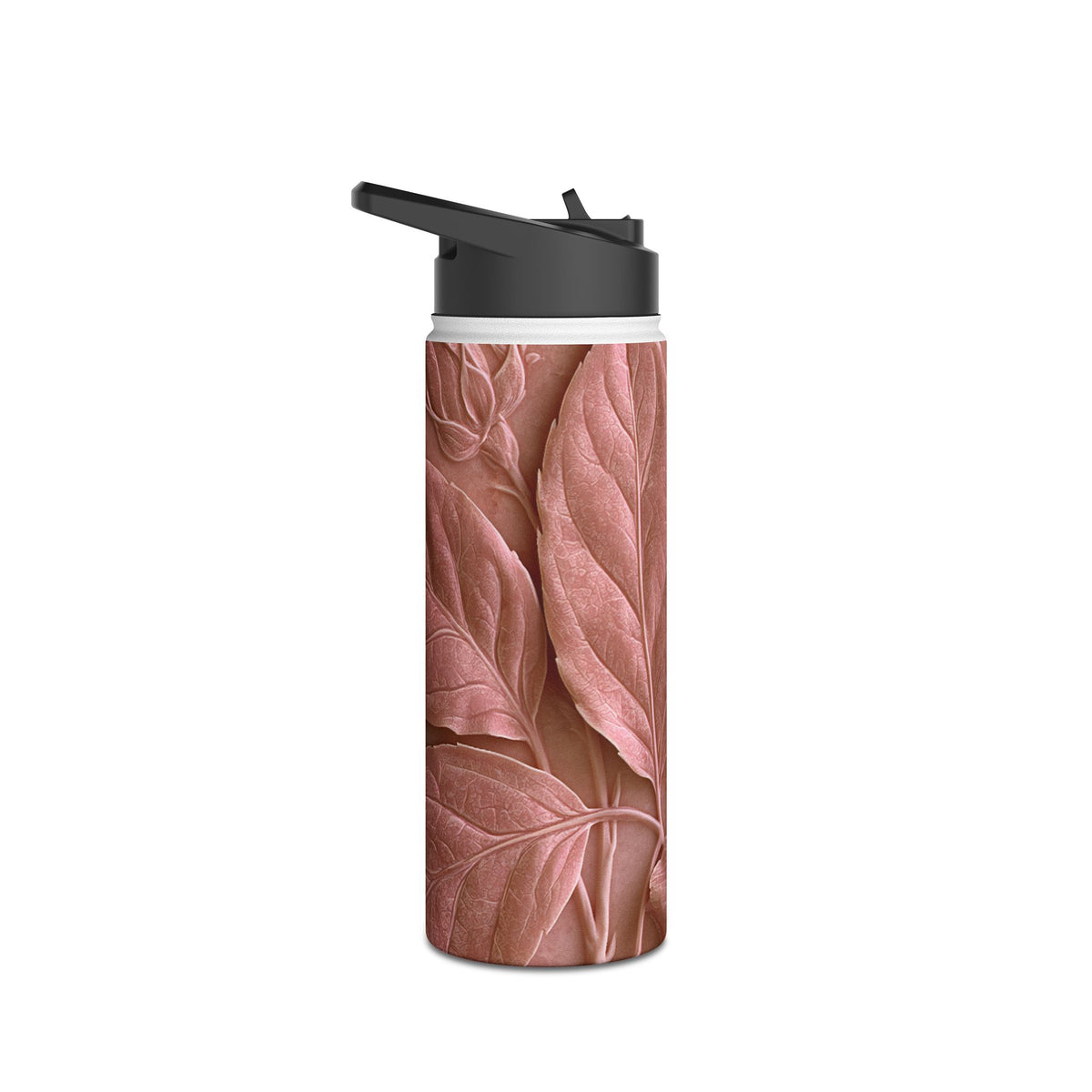 Blush Rose Relief · Insulated Water Bottle · Pink