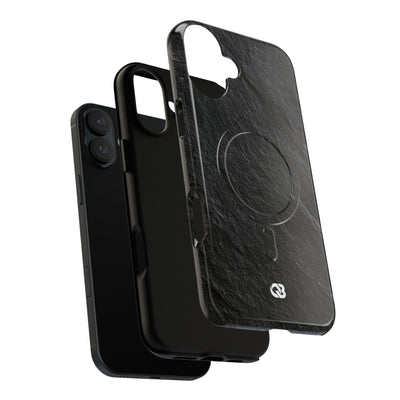 Black Tough 2.0 Magsafe Phone Case for iPhone - Raw Obsidian Slate