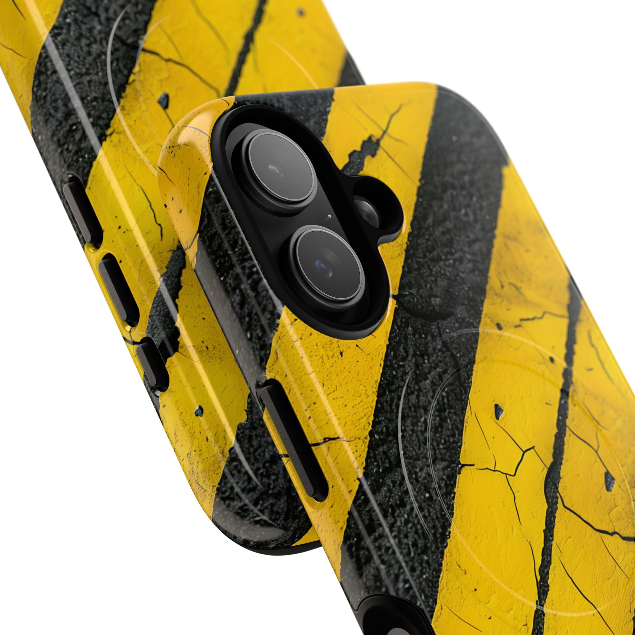 Yellow Stripe Distress iPhone 17 Case - Tough+ - CASE•BOB