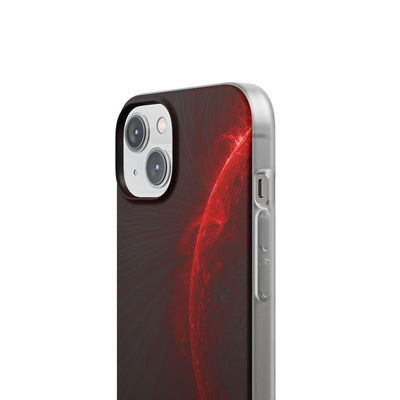 Red Lite Phone Case for iPhone - Solar Crimson Flare