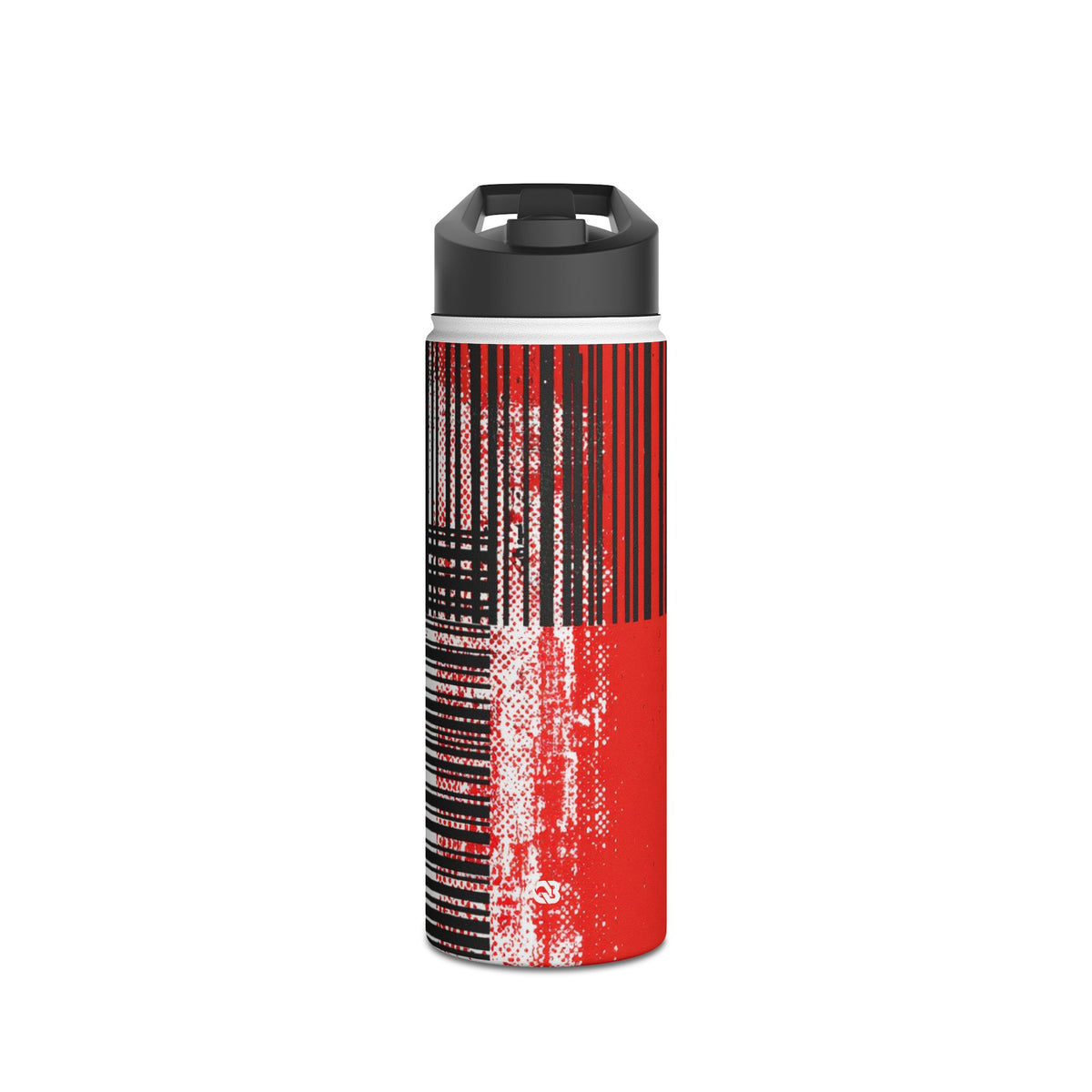 Distorted Barcode · Insulated Water Bottle · Black