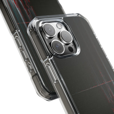 Black Impact MagSafe Phone Case for iPhone - Corrupted Data Stream